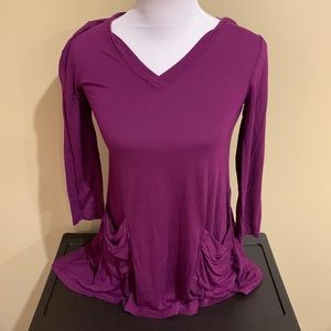 Purple long sleeve shirt